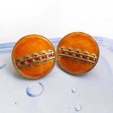 Vintage Jewelry 西洋古董飾品 BEREBI 彩琺瑯 針式耳環