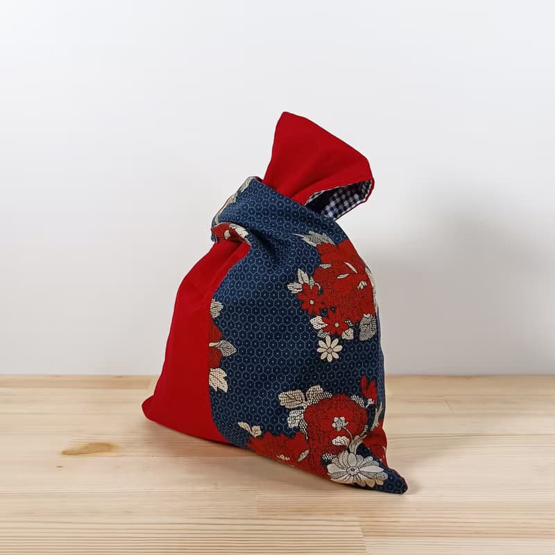 【暑假出遊】日式 紅藍 和服手提包/背心袋/手提袋