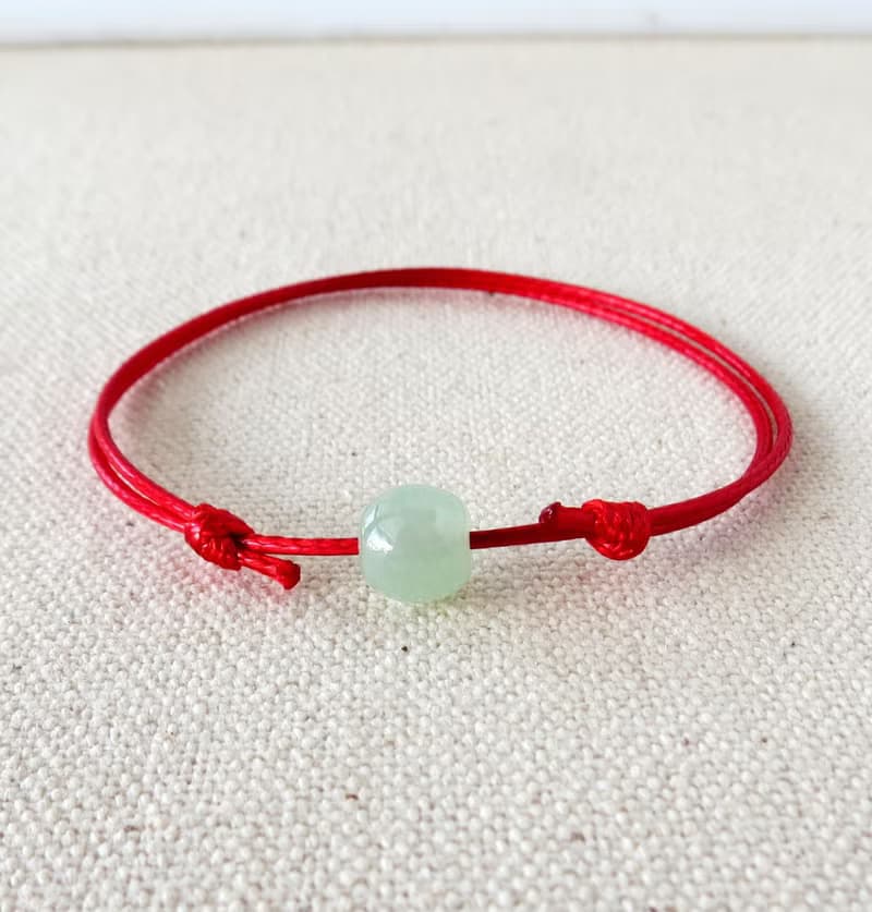 本命年【幸運路路通】翡翠韓國蠟線手鍊*TF2-05*招財、防小人