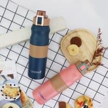 【OMORY】簡約小清新大容量彈跳保冷/保溫瓶-多色