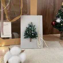 【聖誕卡片】聖誕節 交換禮物 聖誕禮物 聖誕花圈 雪松聖誕樹賀卡