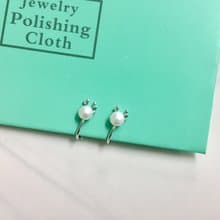 【純銀】天然淡水珍珠耳夾－My Deer 冬季 禮物 鹿 儀式感