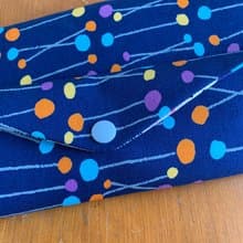 文青風環保筷袋  彩色點點 藍 手作餐具袋.交換禮物.嚴選最