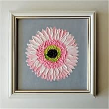 Gerbera Flower Impasto Painting Textured Artwork