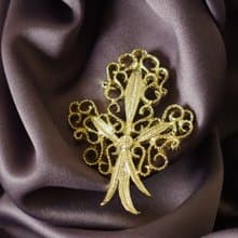 古董Vintage 金色蕾絲花束別針胸針  B1094 GERRYS