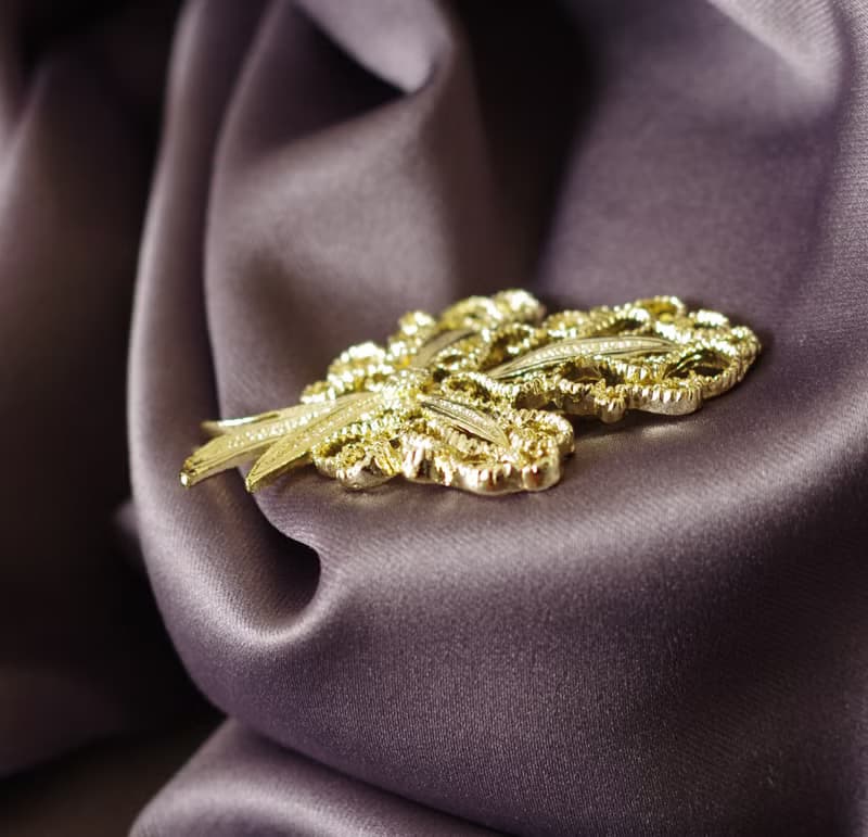 古董Vintage 金色蕾絲花束別針胸針  B1094 GERRYS