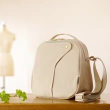 ショコラ / アイボリー × ペールグリーン 【受注制作】 Trocco 帆布バッグ