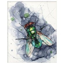 送給朋友的有趣禮物 蒼蠅畫像昆蟲40*50cm