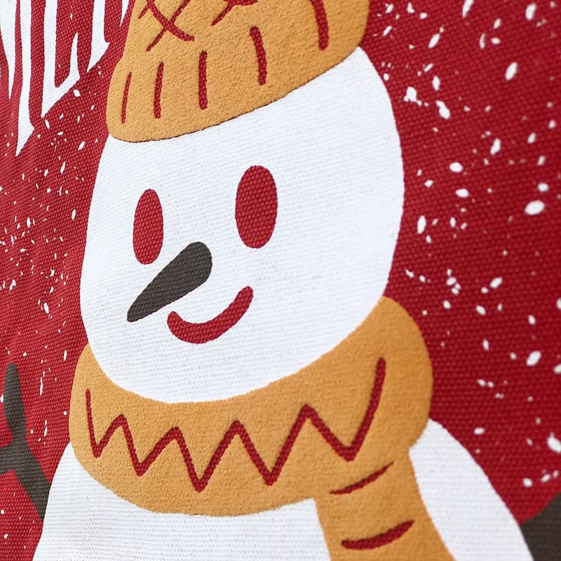 聖誕節大雪人掛布 / 手工絹印