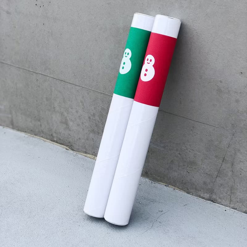 聖誕節大雪人掛布 / 手工絹印