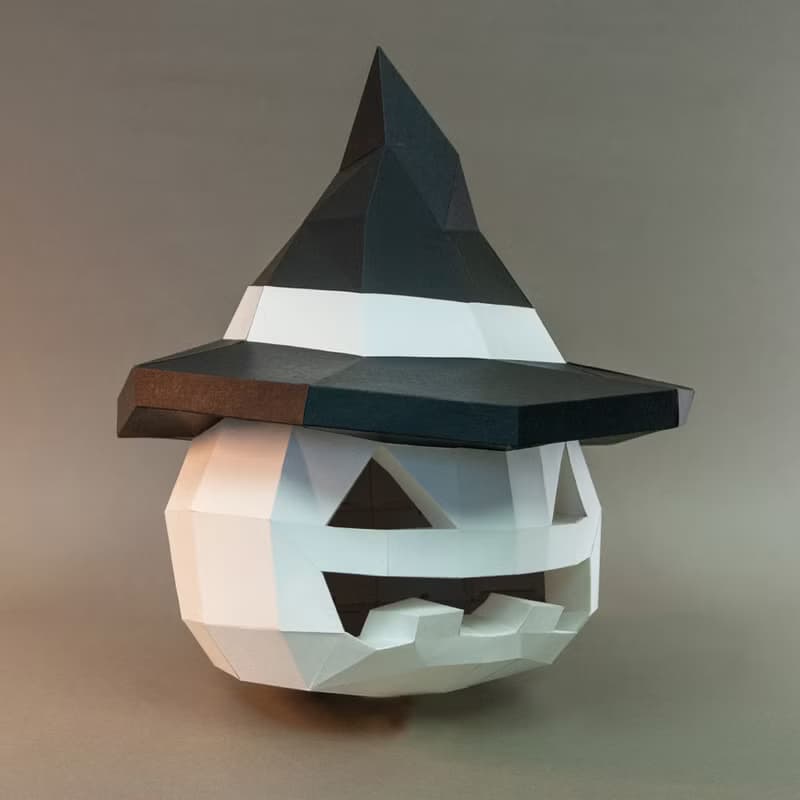 DIY手作3D紙模型擺飾 禮物 萬聖節 節慶系列 - 巫師南瓜