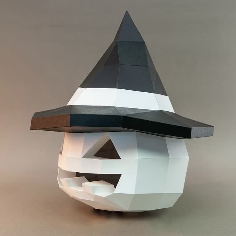 DIY手作3D紙模型擺飾 禮物 萬聖節 節慶系列 - 巫師南瓜
