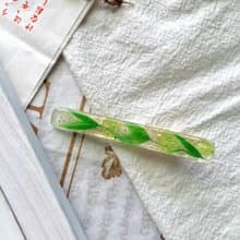 綠色燕麥髮夾 【綠色校草】 乾燥花 植物 扁長方形