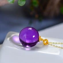 極品巴西老礦紫水晶轉運球吊墜 珠經17MM 晶體干淨 顏色非常漂亮