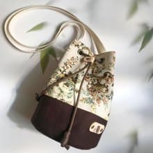 出遊隨身包【快速出貨】古典薔薇小筒包/免費包裝