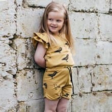 Moi Kids 冰島有機棉童裝嬰兒幼兒連身衣褲-1歲至8歲 黃色