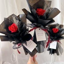 【flower-of-life】只為你守候 韓式永生玫瑰花束 紅粉2色