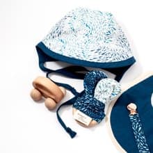 Handmade by Mina【AGF系列】海洋小魚男寶寶短帽簷遮陽帽 贈禮盒