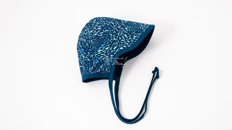 Handmade by Mina【AGF系列】海洋小魚男寶寶短帽簷遮陽帽 贈禮盒