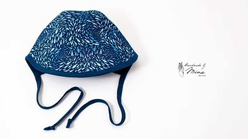 Handmade by Mina【AGF系列】海洋小魚男寶寶短帽簷遮陽帽 贈禮盒