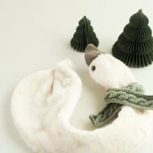 あひるのマフラー【 レディース・キッズ 】オーガニックコットン　手編みマフラー付き