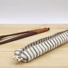 【紙布家】紙線編織 小餐具袋 咖啡白