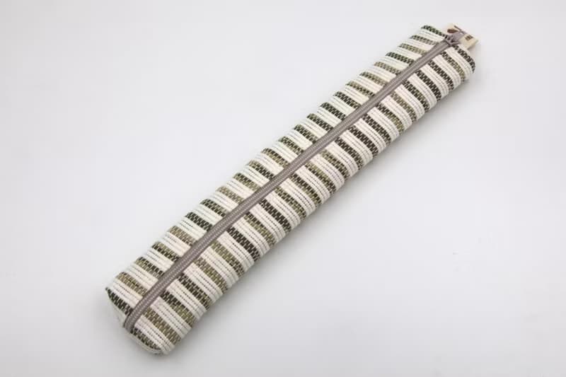 【紙布家】紙線編織 小餐具袋 咖啡白