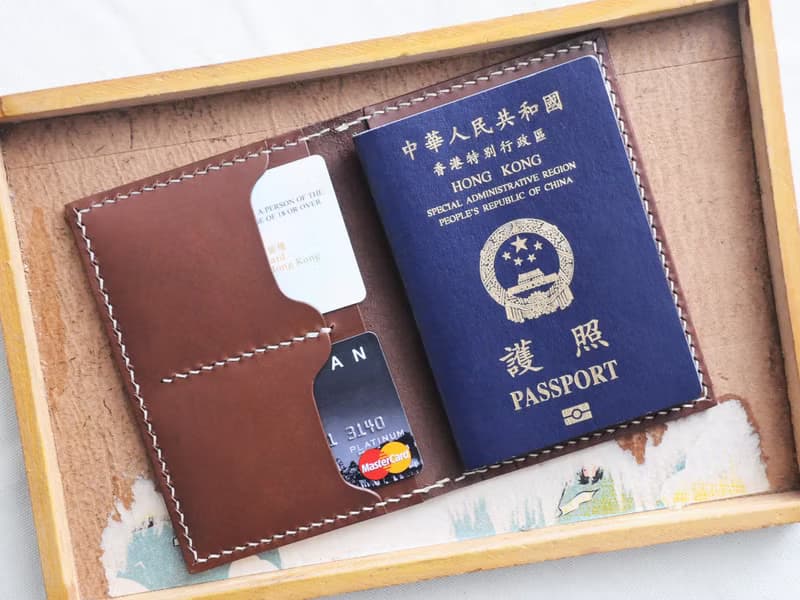 雙咭位票夾護照套 好好縫 皮革材料包 PASSPORT 證件套 意大利