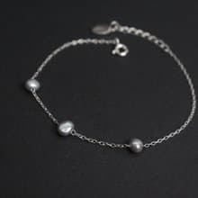 高雅饗宴 純銀手工手鍊 珍珠灰/白兩色