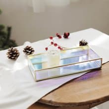 極光/歐若拉玻璃托盤 蠟燭 香水 收納