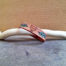 Handmade Leather Lioness Bracelet, Leo Girl Day Gift with secret message