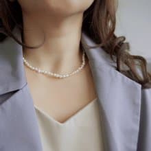 LETO 巴洛克小珍珠項鏈 Choker SV925/ 14KGF 雙層手鍊/腳鍊