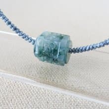 本命年【六字大明咒】冰飄花翡翠絲光編織項鍊*FA11*招財、開運