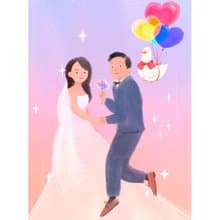 紀錄生活點滴 情人節 禮物 家人 似顏繪