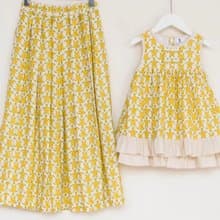 有點不一樣之黃色海龜花親子裝母女裝