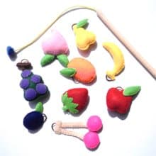 フェルト　果物釣りセット　知育おもちゃ　グッズ　かわいい
