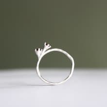 Little Mollis Ring (Garnet) sand blast finishing