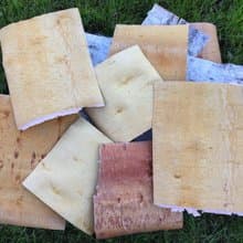 Birch bark sheets