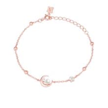 L'amour 優雅星月珍珠手鏈 (玫瑰金)