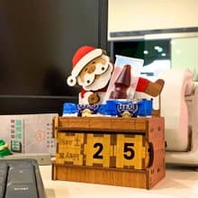 【預算500內】【聖誕禮物】聖誕老人爬煙囪 造型 萬年曆 禮盒 DIY