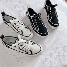 chill線條拼色帆布休閒鞋 1CK106