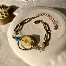 老林雜貨 | 黃玉圈圈設計手鍊