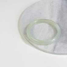 Vintage Grade A Light Green Nephrite Jade Bangle
