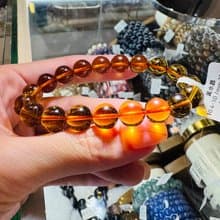 極品濃色威士忌黃水晶10.4-10.7mm31.94g招財事業財源滾滾非改色
