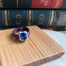 戒指 日本白瓷 自然釉色 無限看不膩色調 真皮革 自然系列