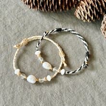 詠真 / 天然無核淡水珍珠 編繩 手鍊