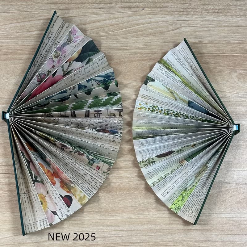 2025新款創意復古書本摺扇 英國IF文創進口文藝讀書趣味夏季扇子