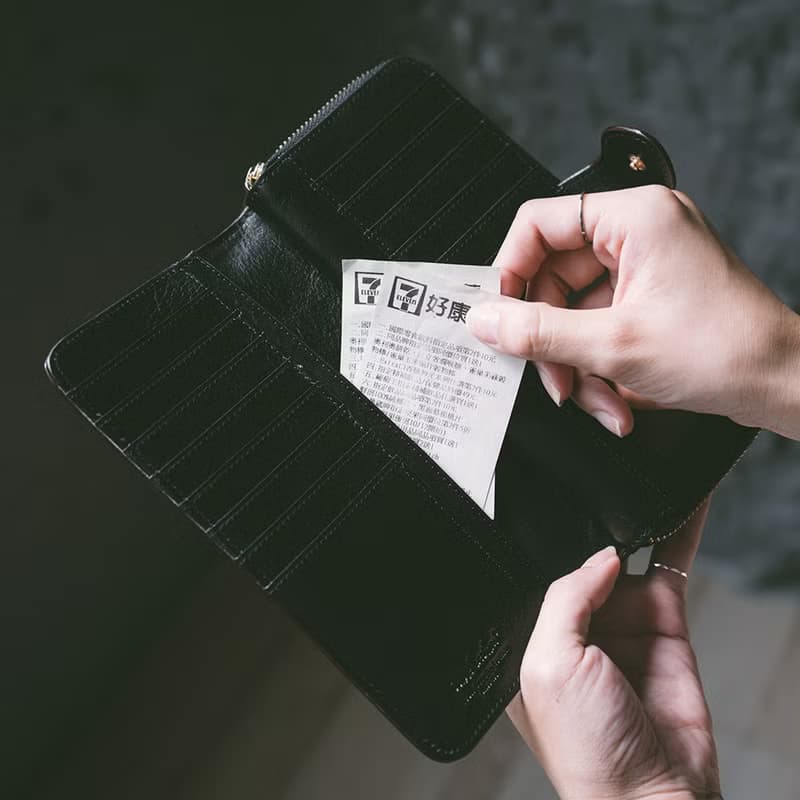 【禮盒】真皮文藝長夾 B19-636 黑