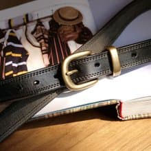 【男女皆宜】美式復古真皮腰帶 純銅扣頭皮帶 百搭牛仔褲工裝褲帶