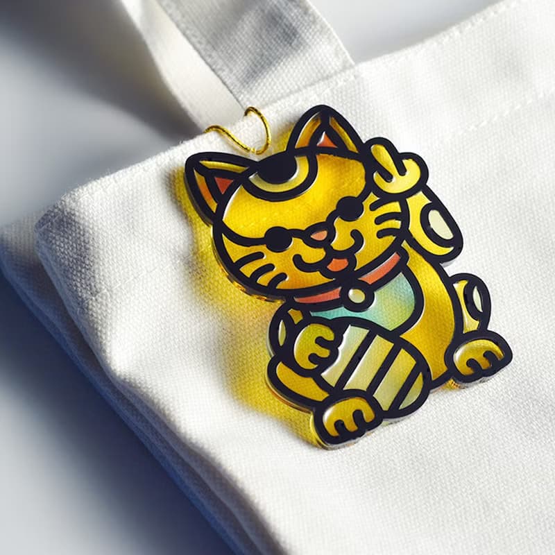 招福貓 招財貓 中指貓 掛飾 l 龍年 福貼 揮春 春聯 招財